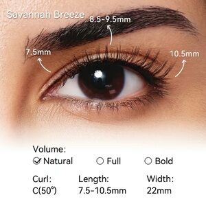Savannah Breeze Natural Magnetic Eyelashes with bonus eyelash fixer